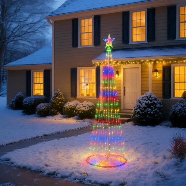 Świąteczna choinka dekoracyjna 180cm EK2403 LED 4W 2700K RGB IP44 biała