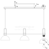 LAMPA wisząca LARRY 106971 Markslojd metalowa OPRAWA zwis kopuły belka mosiądz czarna