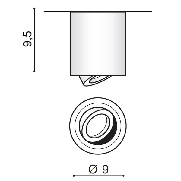 Nastropowa lampa regulowana Brant AZ2819+AZ3217 downlight do holu czarny