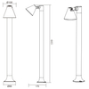 Zewnętrzna lampa stojąca Kaveri 506060142 ruchomy słupek antracyt