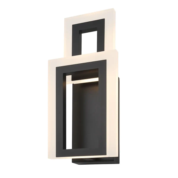 Ścienny kinkiet prostokątny Inizio QN-INIZIO-1W-BK LED 20W 3000K czarny