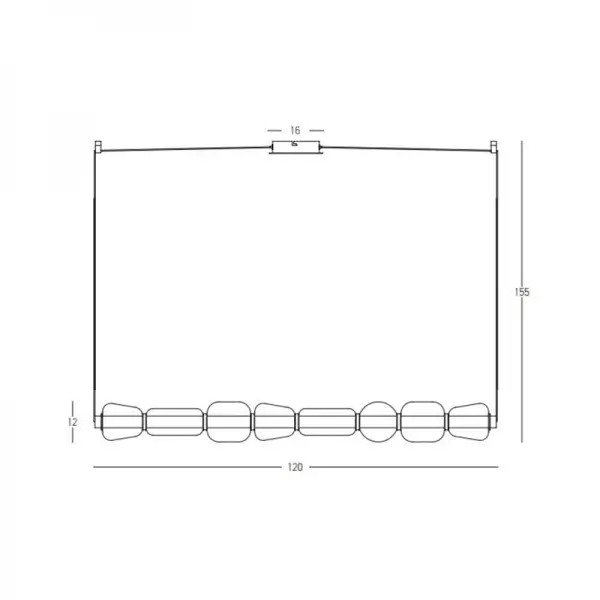 Szklana lampa wisząca 23066 LED 37W 3000K przydymione szkło czarny