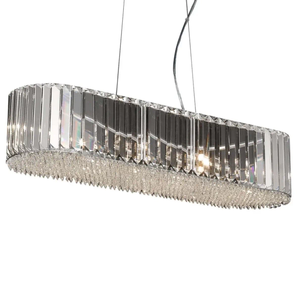 Wisząca lampa z kryształami PRINCE P0360-06D-F4AC glamour przezroczysta