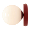 Szklana lampa ścienna BALL 1126C15_S Aldex okrągła biała czerwona
