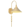 Metalowa lampa ścienna Ashford W01562AU do gabinetu złota