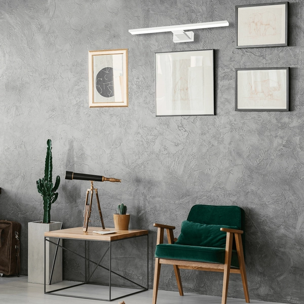 Minimalistyczna lampa ścienna Pinto LED 12W biała do holu