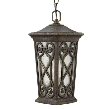 Industrialna lampa wisząca HK-ENZO8-S do ogrodu brązowa