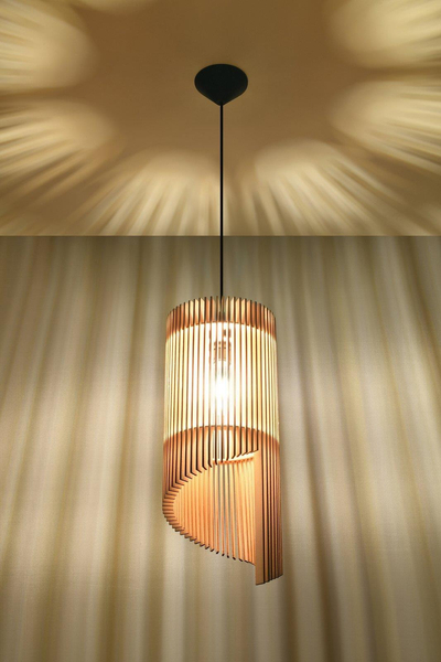 LAMPA wisząca ALEXIA SL.0640 drewniana OPRAWA ekologiczny zwis drewno
