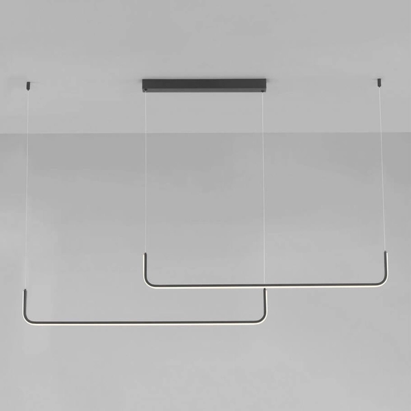 Podwójna lampa wisząca PIURA LE44357 LED 40W 3000K belka czarna