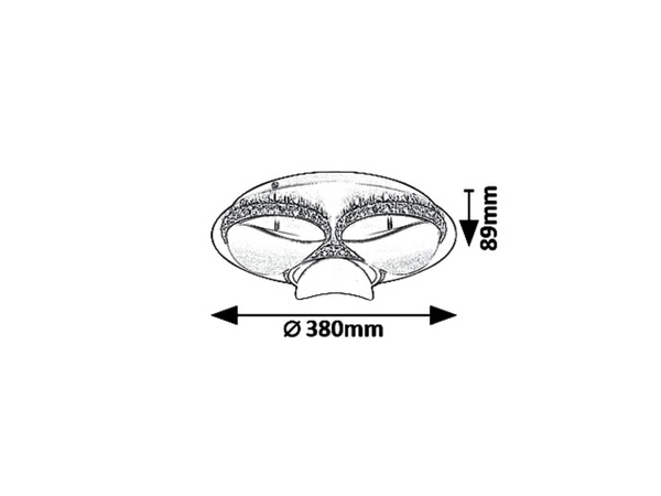 Sufitowa LAMPA glamour CAPRIANA 5050 Rabalux okrągła OPRAWA plafon LED 18W 4000K pierścienie z kryształkami brązowe