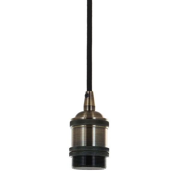 Wisząca LAMPA loft CLASSO DS-M-034 ANTIQUE BRASS Italux metalowa OPRAWKA industrialny ZWIS przewód antyczny brąz