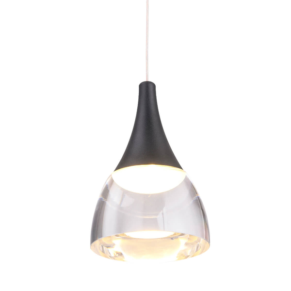 Ledowa lampa wisząca Dalamtia 5W do przedpokoju czarna