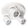 Potrójny plafon do salonu Pointa LP-6398/3C Round WH tubki białe