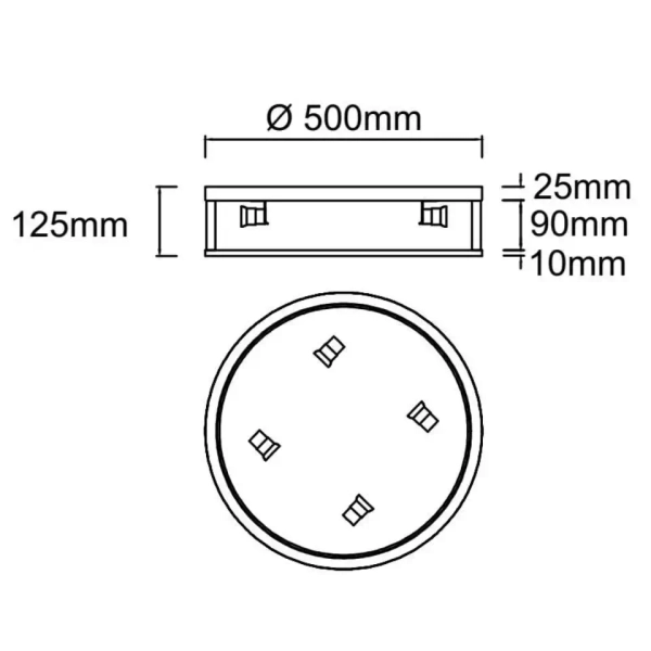 Płaski plafon do przedpokoju Sandro PL Old Gold 50 OR85761 złoty