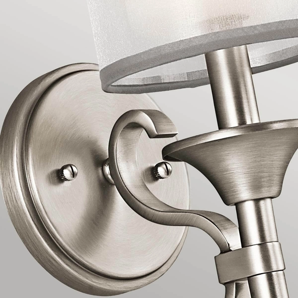 Ścienna lampa Lacey KL-LACEY1-AP Kichler tuba metal szkło srebrny biały