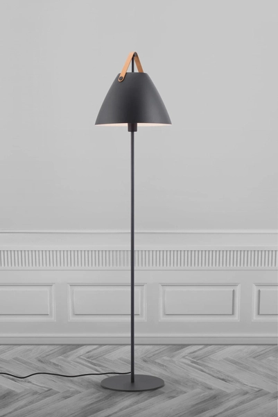 Lampa stojąca podłogowa Strap 46234003 Nordlux skandynawska czarna