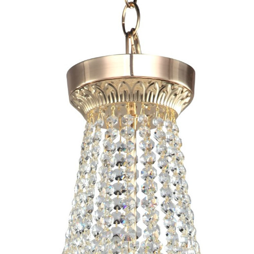 Wisząca LAMPA glamour BELLA DIA750-TT40-WG Maytoni żyrandol OPRAWA kryształowa ZWIS pałacowy ampla złota