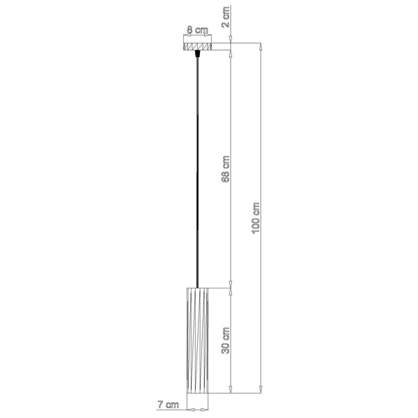 Wisząca LAMPA betonowa SL.0653 okrągła OPRAWA tuba zwis szary czarny
