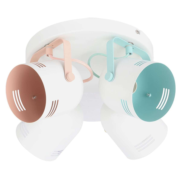 Sufitowa LAMPA plafon MINUET 7014 Rabalux regulowana OPRAWA pastelowe reflektorki kolorowa