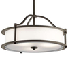 Klasyczna LAMPA wisząca KL-EMORY-P-S-OZ Elstead KICHLER okrągła OPRAWA zwis stary brąz biały