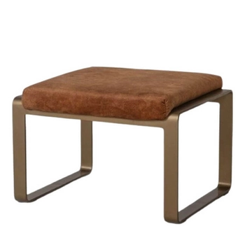 Podnóżek materiałowy Fabien 5055999253017 złoty brązowy