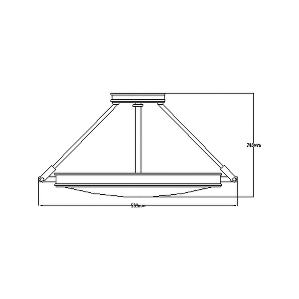 Sufitowa lampa Collier HK-COLLIER-SF-M Hinkley okrąg mosiądz