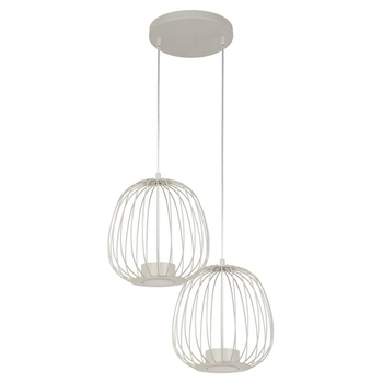 Lampa wisząca do sypialni Bell 41102 nad wyspę podwójna szara