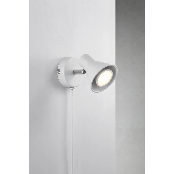 Ścienna lampa regulowana Eik 45761001 Nordlux do sypialni metalowa biała