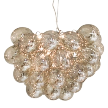 Molekułowa lampa wisząca Gross 4200440-5503 szklane kule bursztynowa