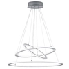 Wisząca lampa salonowa DURBAN 321910307 Trio LED 75W 3000K pierścienie srebrny