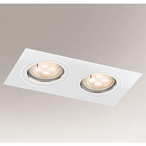 Wpuszczana LAMPA sufitowa OMURA 7309 Shilo podtynkowa OPRAWA prostokątna wpust biały
