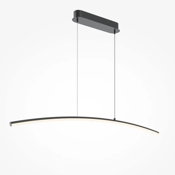 Łukowa lampa wisząca liniowa Curve MOD243PL-L18BK LED 15W 3000-4000K czarna