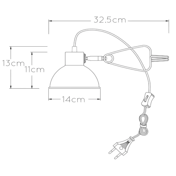 Lampka z klipsem do czytania MOYS 45987/01/30 Lucide czarny