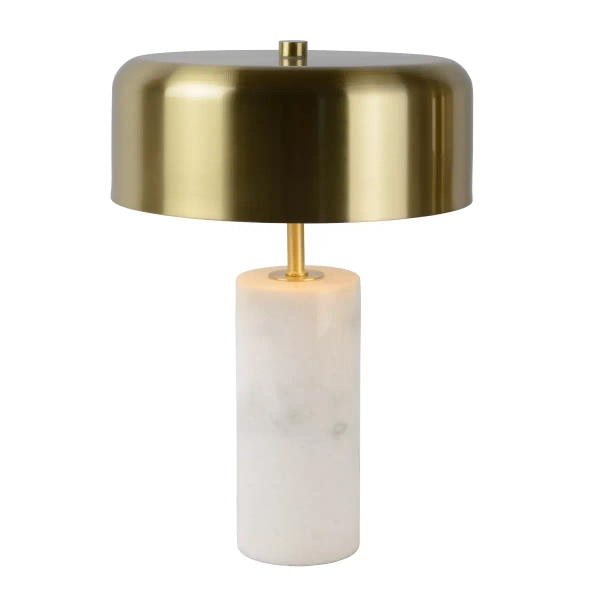 Stołowa lampka MIRASOL 34540/03/31 Lucide marmurowa biały złoty
