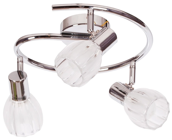 Lampa sufitowa Embo K-8001/3G z regulowanymi kloszami chrom
