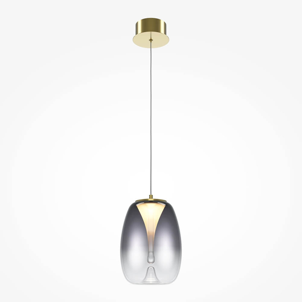 Lampa wisząca Splash MOD282PL-L8G3K LED 7W 3000K bańka złota przydymiona