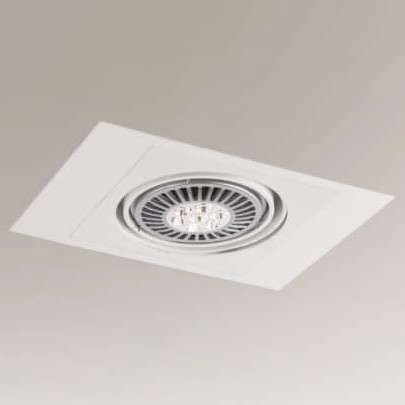 Wpust LAMPA sufitowa MUKO H 7349 Shilo podtynkowa OPRAWA prostokątna OCZKO regulowane białe