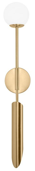 Szklana lampa ścienna Lucca MSE010400205 kula biała złota