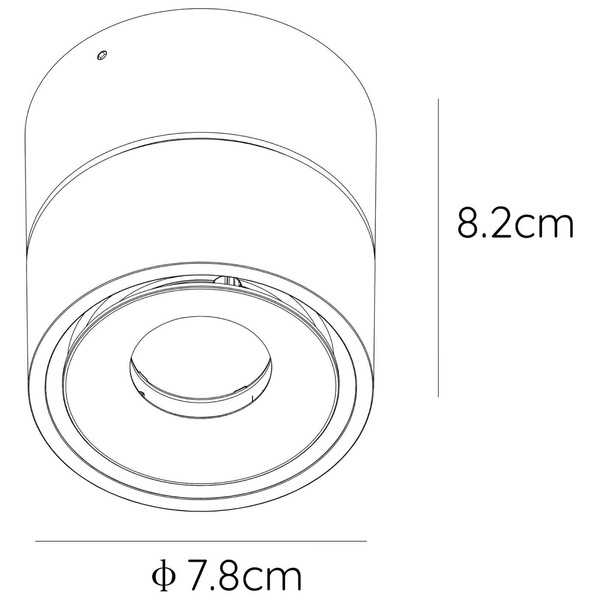 Regulowana LAMPA sufitowa YUMIKO 35911/08/30 Lucide metalowa OPRAWA tuba LED 8W 2700K spot czarny