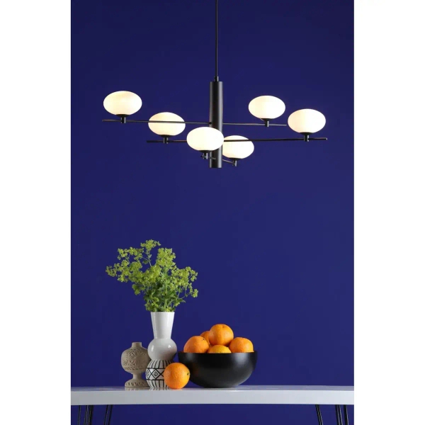 Molekułowa lampa wisząca Jasper JAS0622 kule białe czarne