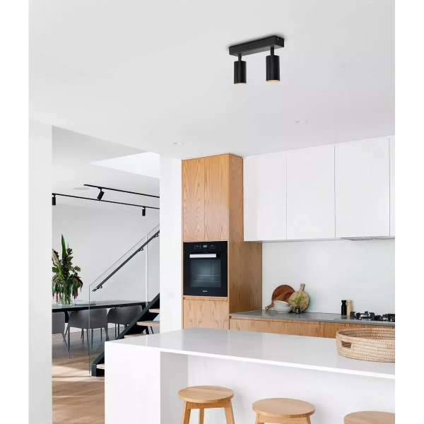 Sufitowa lampa kierunkowa Monti K-4726 Kaja czarne tuby do przedpokoju