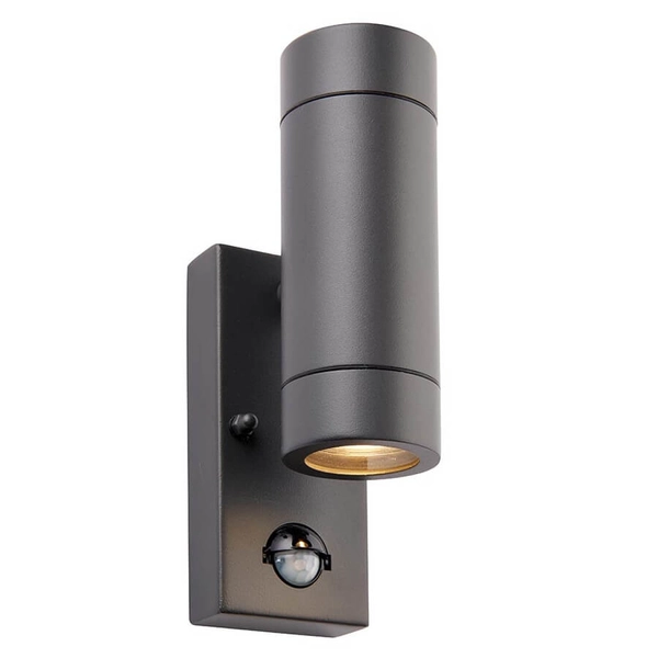 Ogrodowa lampa elewacyjna Palin PIR 94793 z czujnikiem ruchu IP44 antracyt