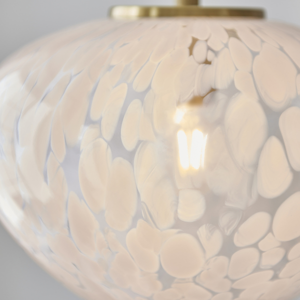Dekoracyjna lampa wisząca L&-198815 Light& szklany klosz mosiądz
