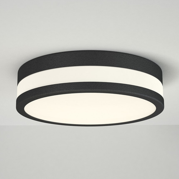 Czarna lampa przysufitowa Kari LED 18W 3000k do przedpokoju