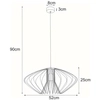 Industrialna LAMPA wisząca Tizi K-3407 BIAŁY Kaja metalowa OPRAWA druciany ZWIS loftowy biały