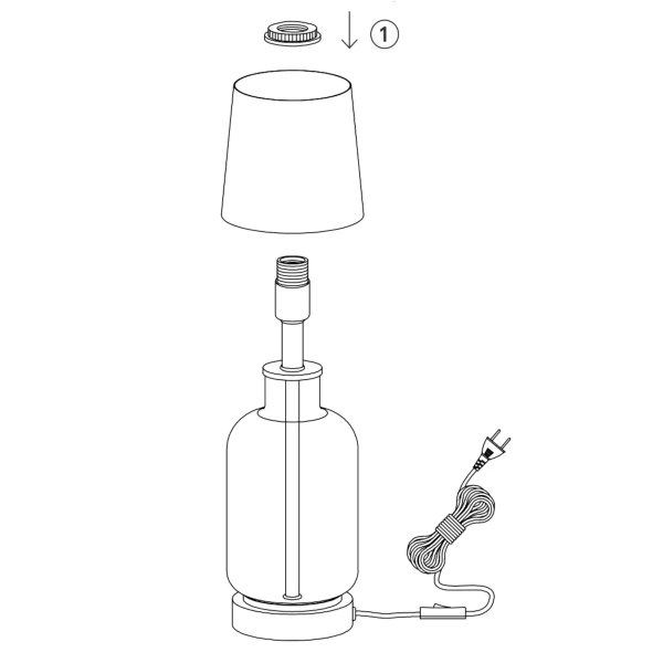 Lampka nocna Costero 108693 Markslojd szklana eko przezroczysta