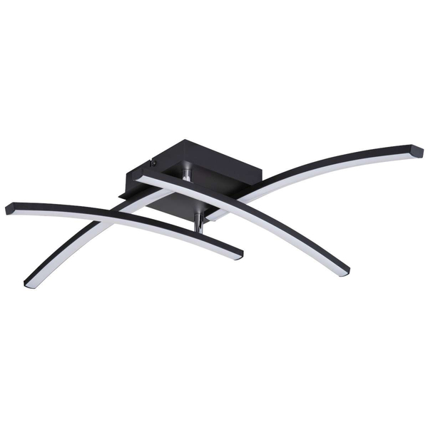 LAMPA sufitowa TANSY 67129-24 Globo metalowa OPRAWA plafon LED 24W 3000K-6000K regulowany czarny