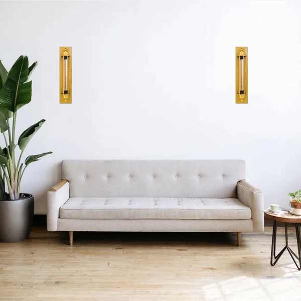 Lampa ścienna Retro Loft ABIGALI-KR-E27-GOLD-BLACK złota czarna