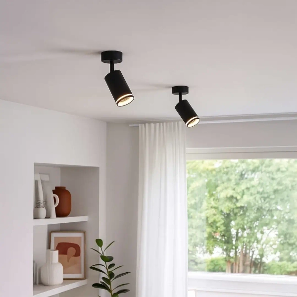 Podsufitowa lampa spot Pipe Ring Spot ML2067 cylindryczna czarny