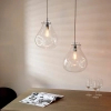 Szklana lampa wisząca Utopia 94521 industrialna przezroczysta chrom